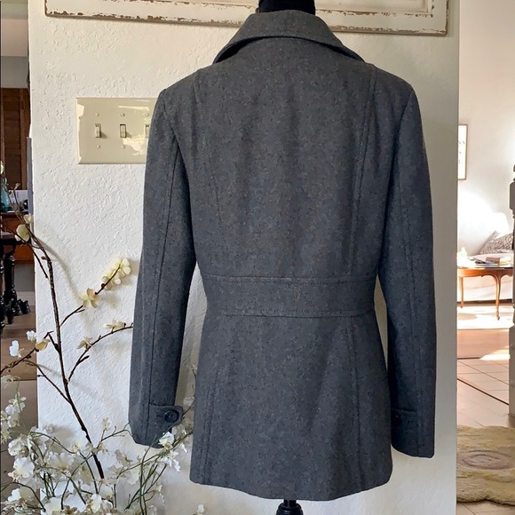 Kenneth Cole Reaction Wool Blend Melton Pea Coat - Picture 4 of 8